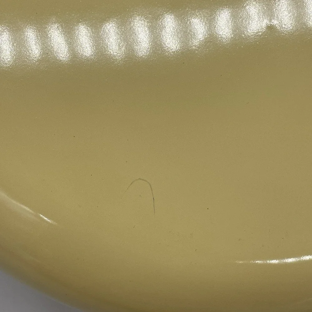 Vintage 1982 GHC Sears Yellow Enamelware Dutch Oven Stockpot Poppy Floral‎ Retro